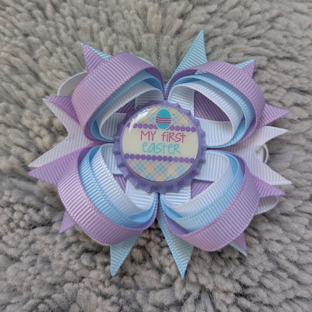 My First Easter Boutique Hair Bow Clip